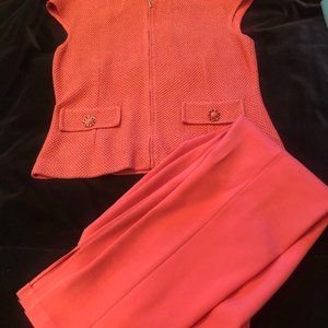 Coral St. John Knit Pant Suit